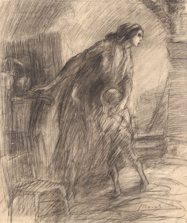 Gaetano Previati - Madre e figlio