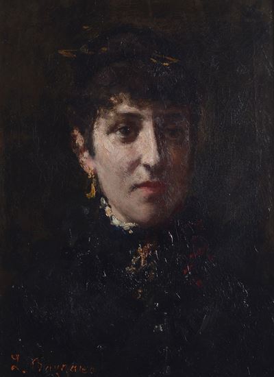 Ritratto di signora, olio su tela