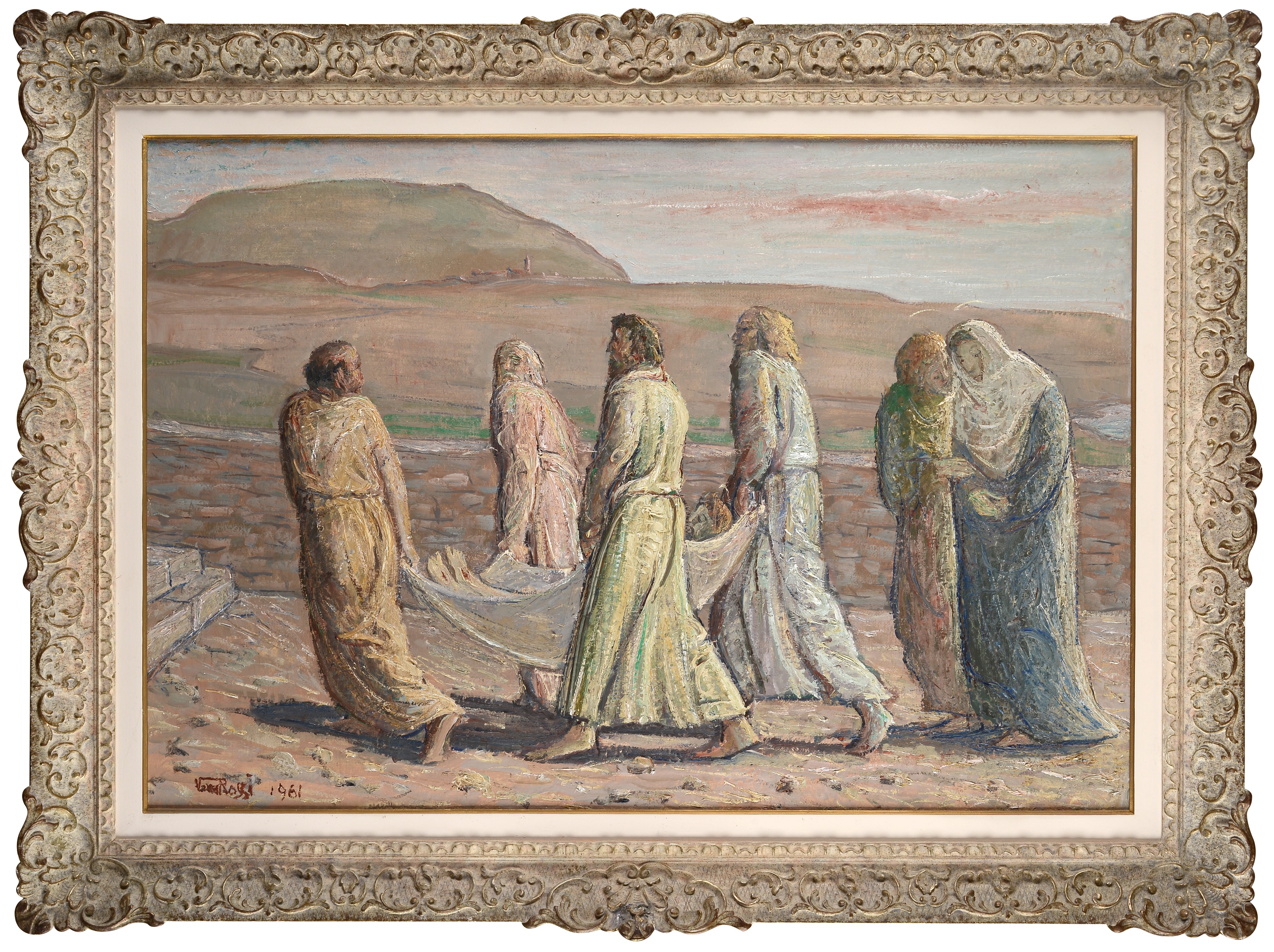 Vanni Rossi - Verso il sepolcro, olio su masonite (1961)