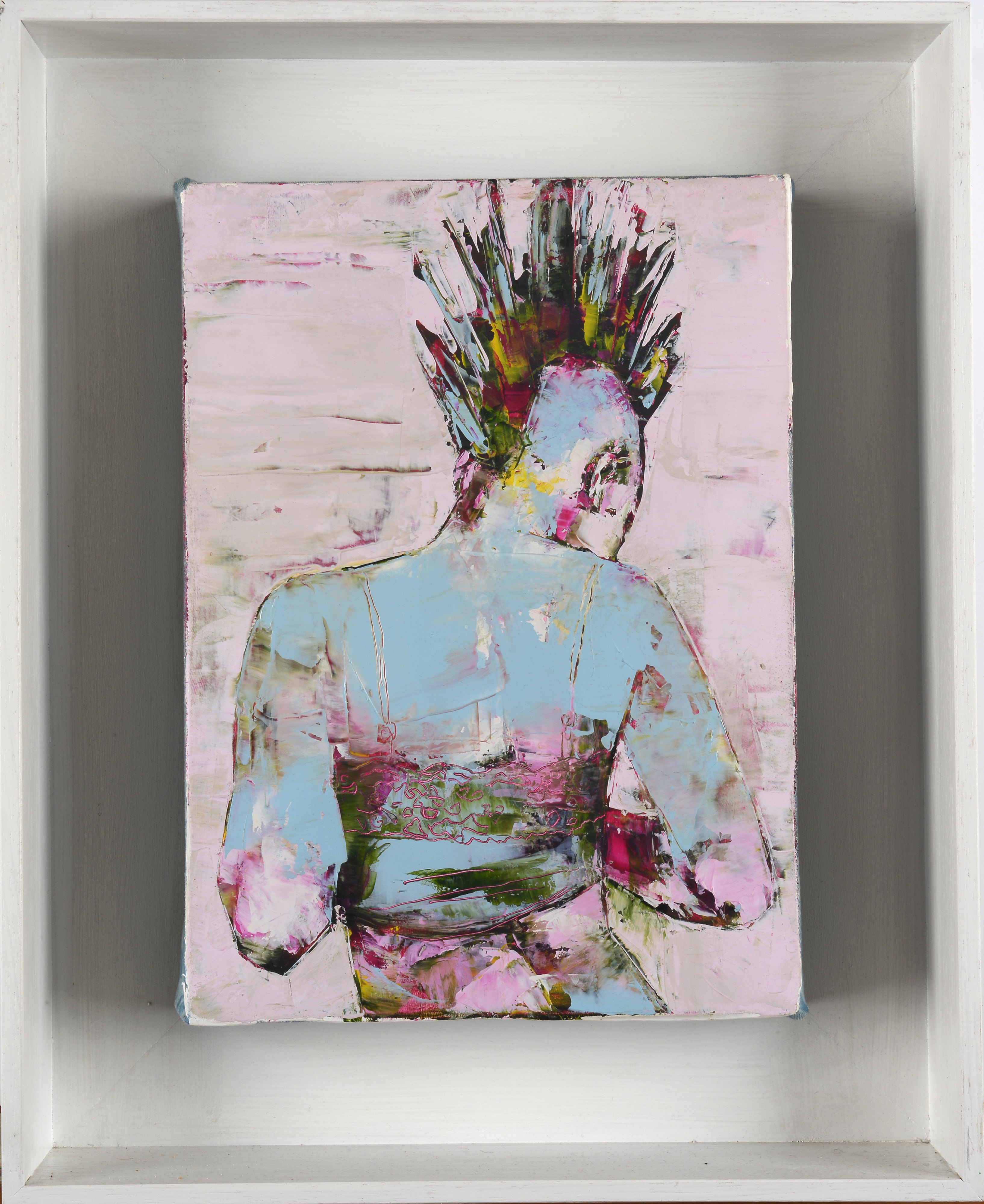 Marco Grassi - Pink Girl, olio su tela