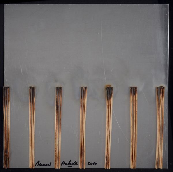 Bernard Aubertin - Dessin de Feu sur aluminium