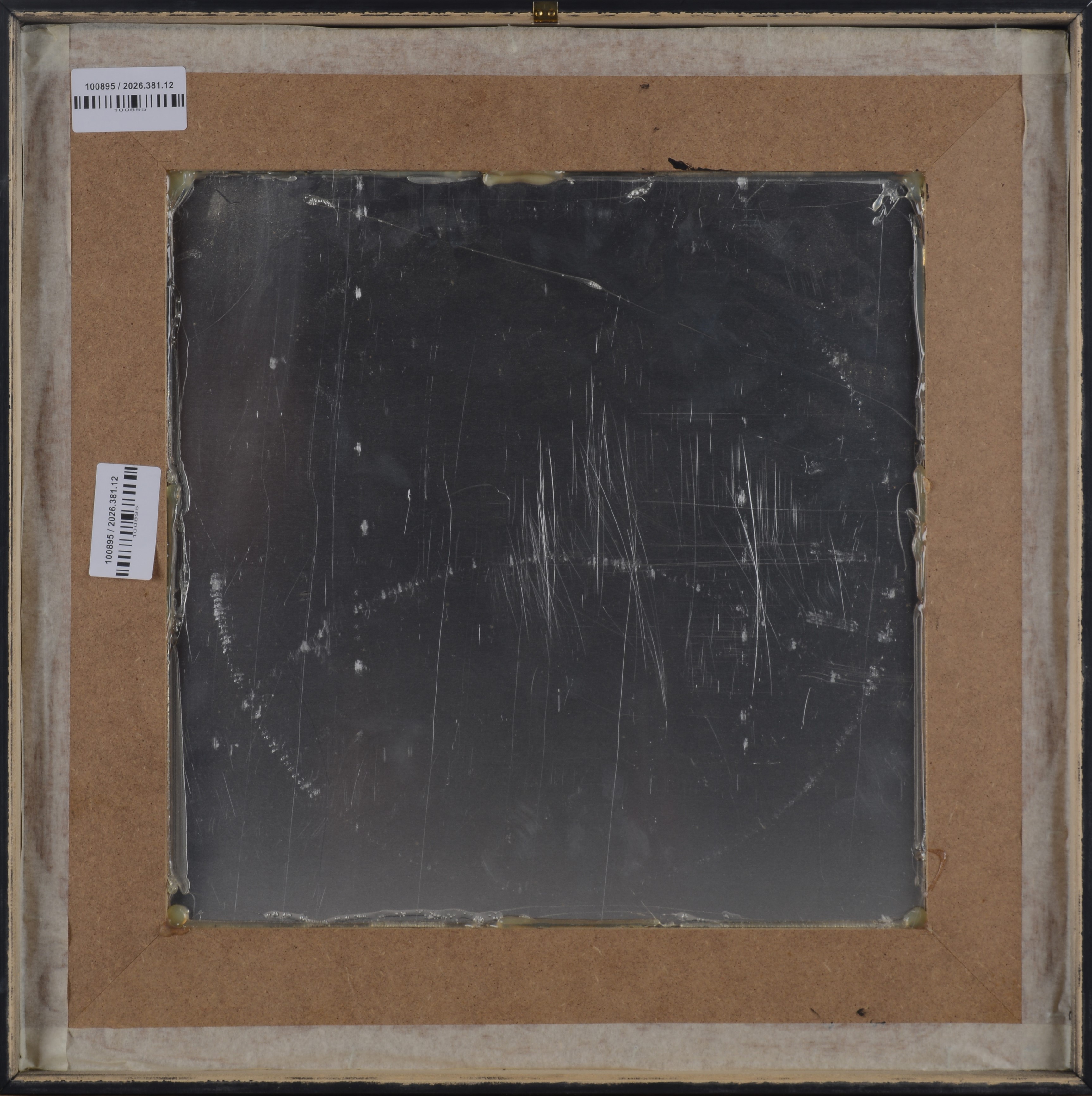 Bernard Aubertin - Disegno di fuoco su lastra di alluminio (fiammiferi bruciati), 2010