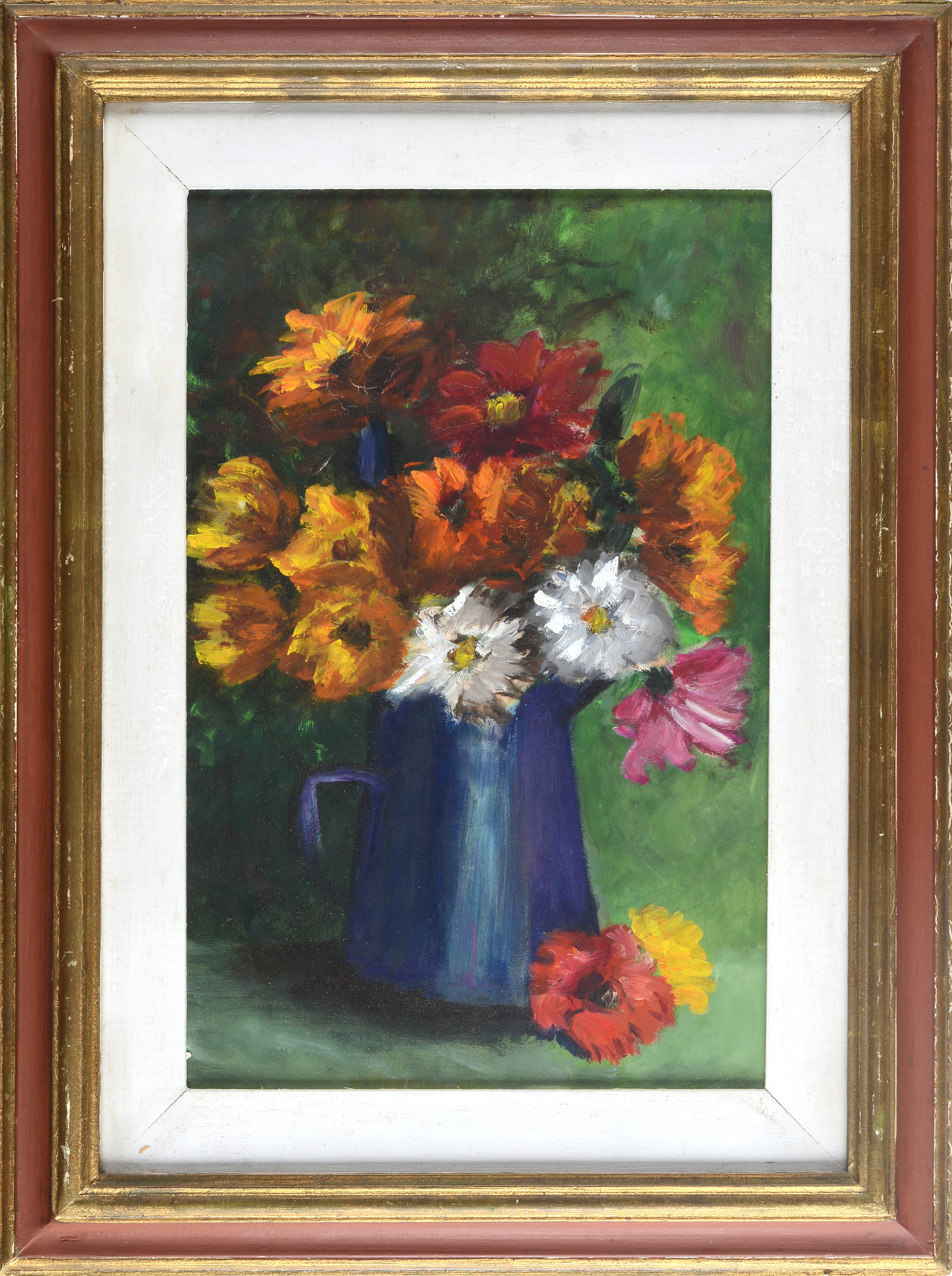 Anonimo, XX Sec. - Anonimo, Vaso di fiori, olio su tavola