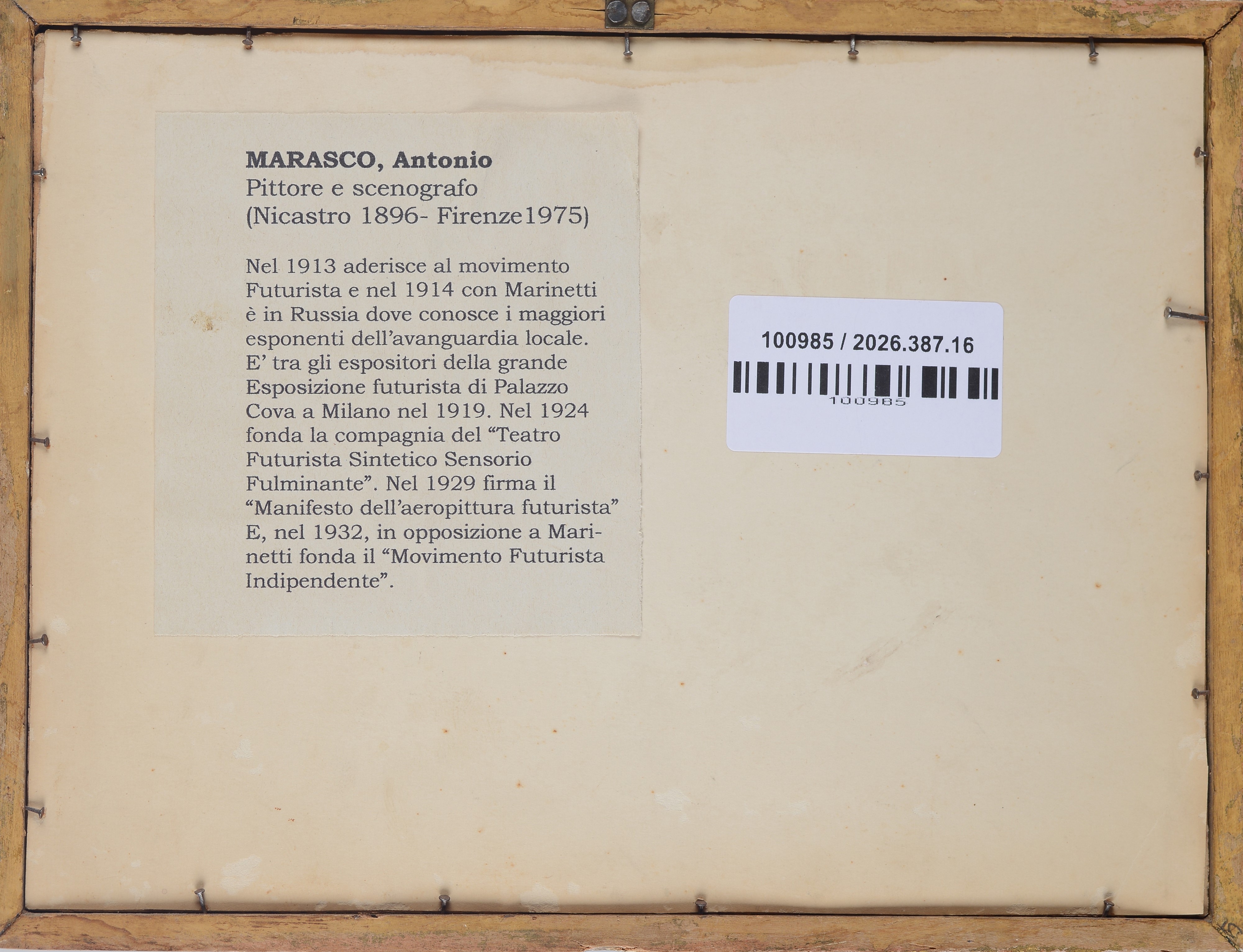 Antonio Marasco - Composizione, tecnica mista su cartone