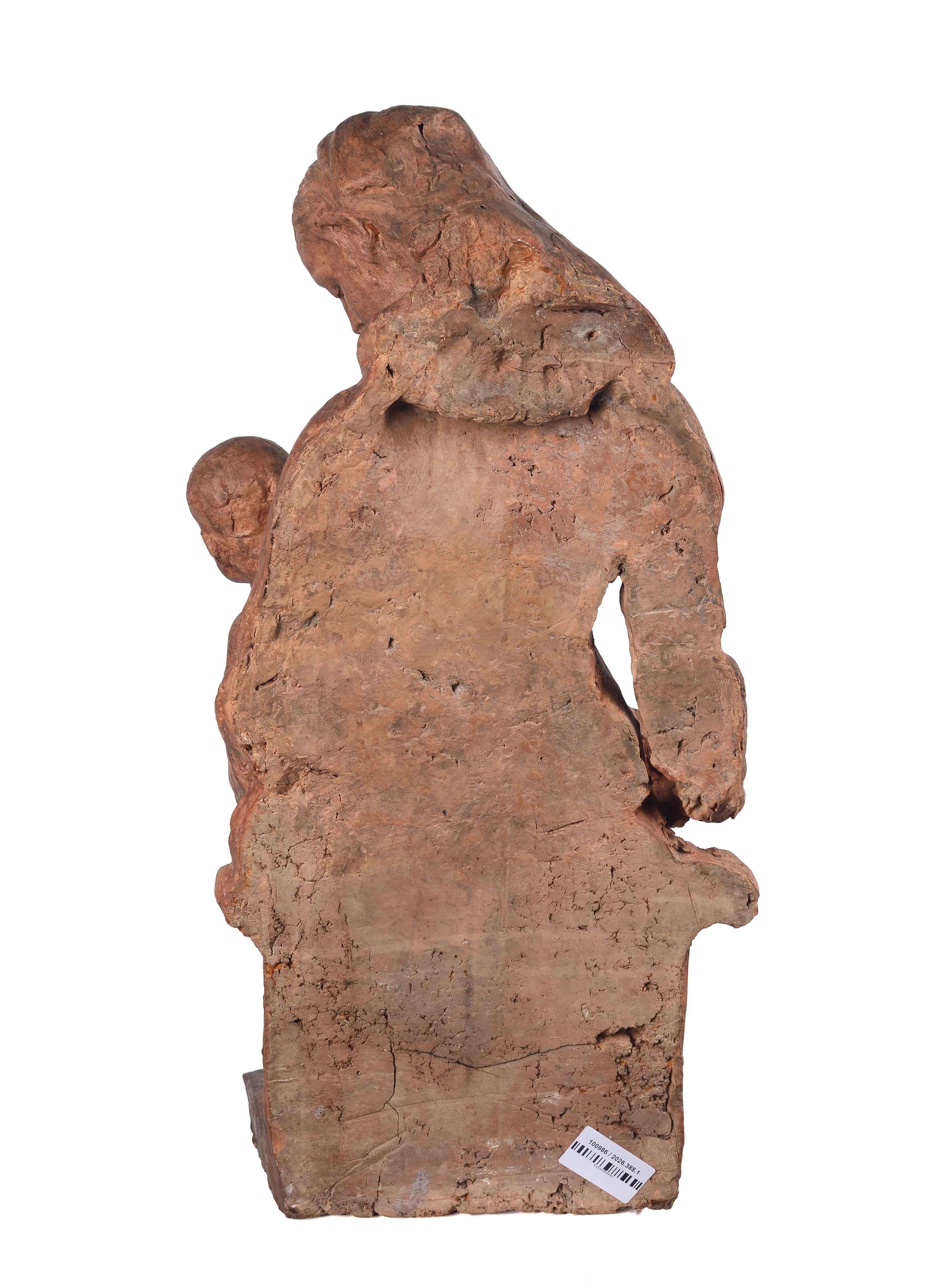 Anonimo, XIX Sec. - Anonimo, XIX secolo, Maternità (scultura in terracotta policroma)