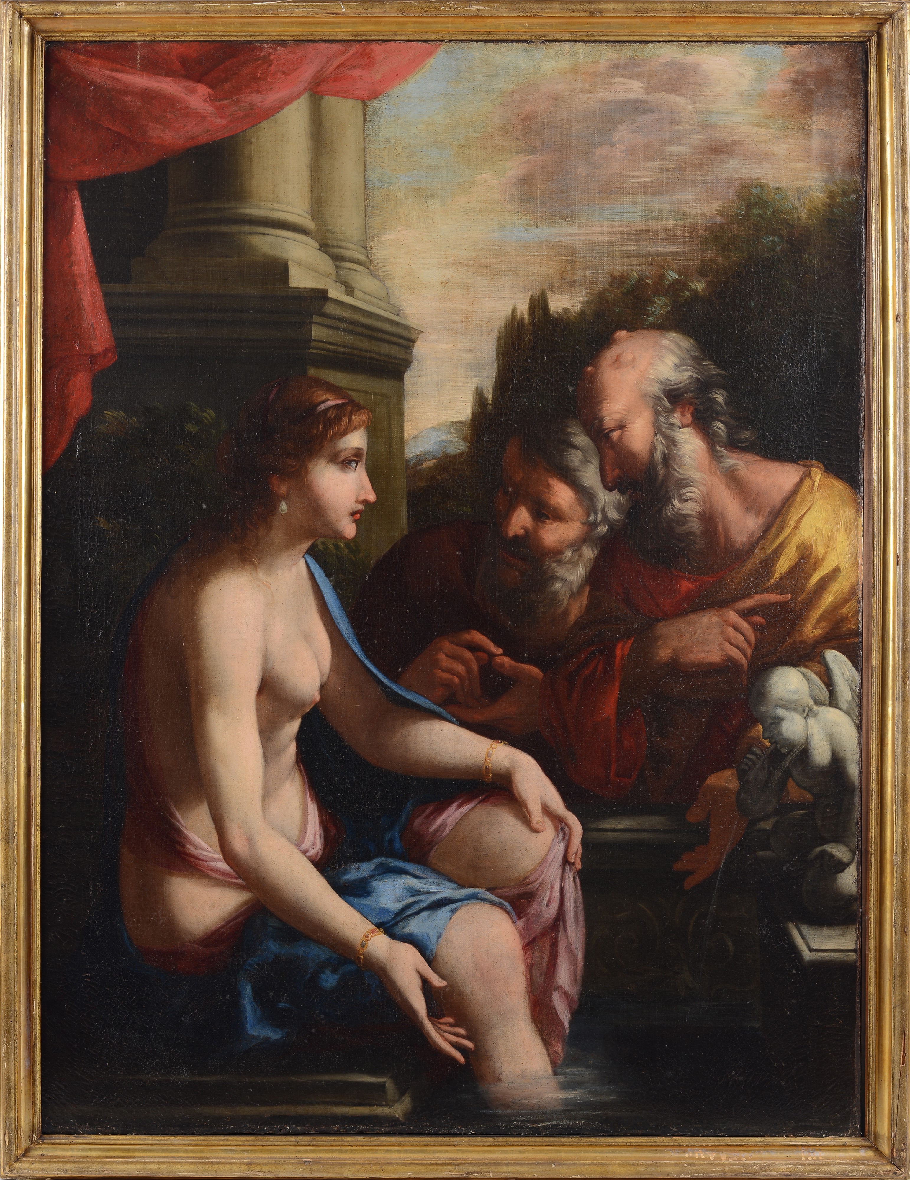 Ambito di Pietro Paolini - Susanna e i vecchioni, olio su tela