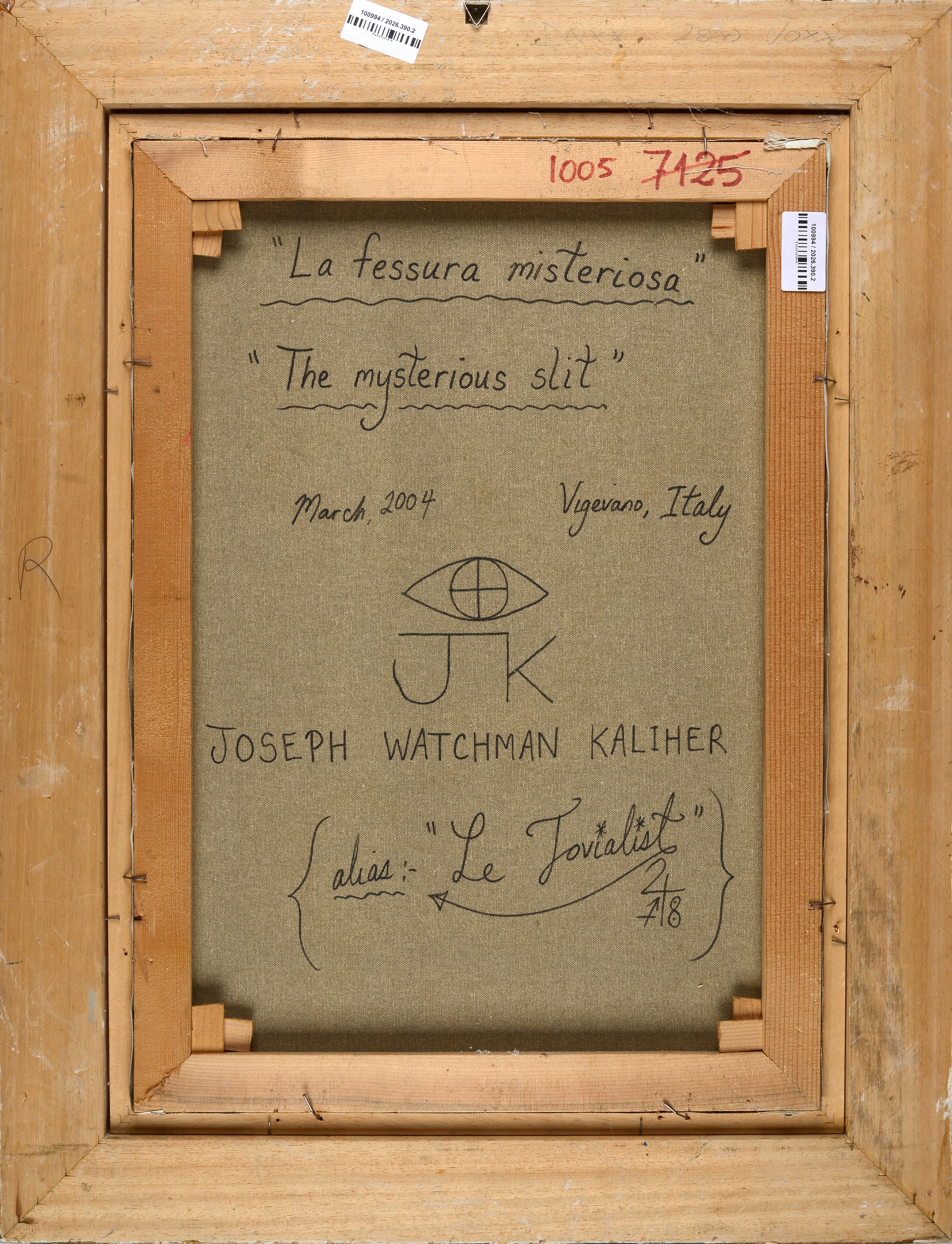 Joseph Kaliher - La fessura misteriosa