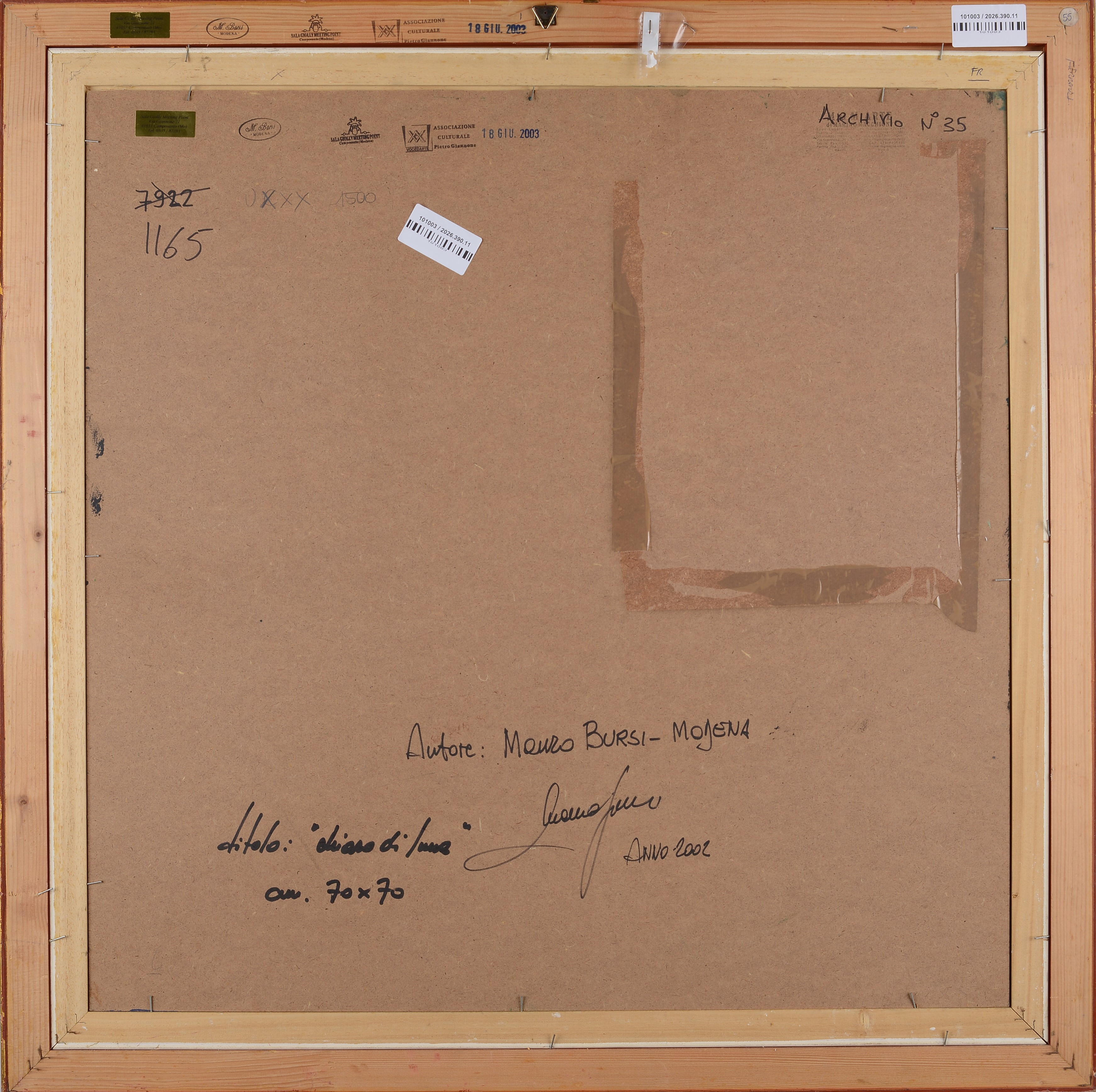 Mauro Bursi - Chiaro di luna, olio su masonite