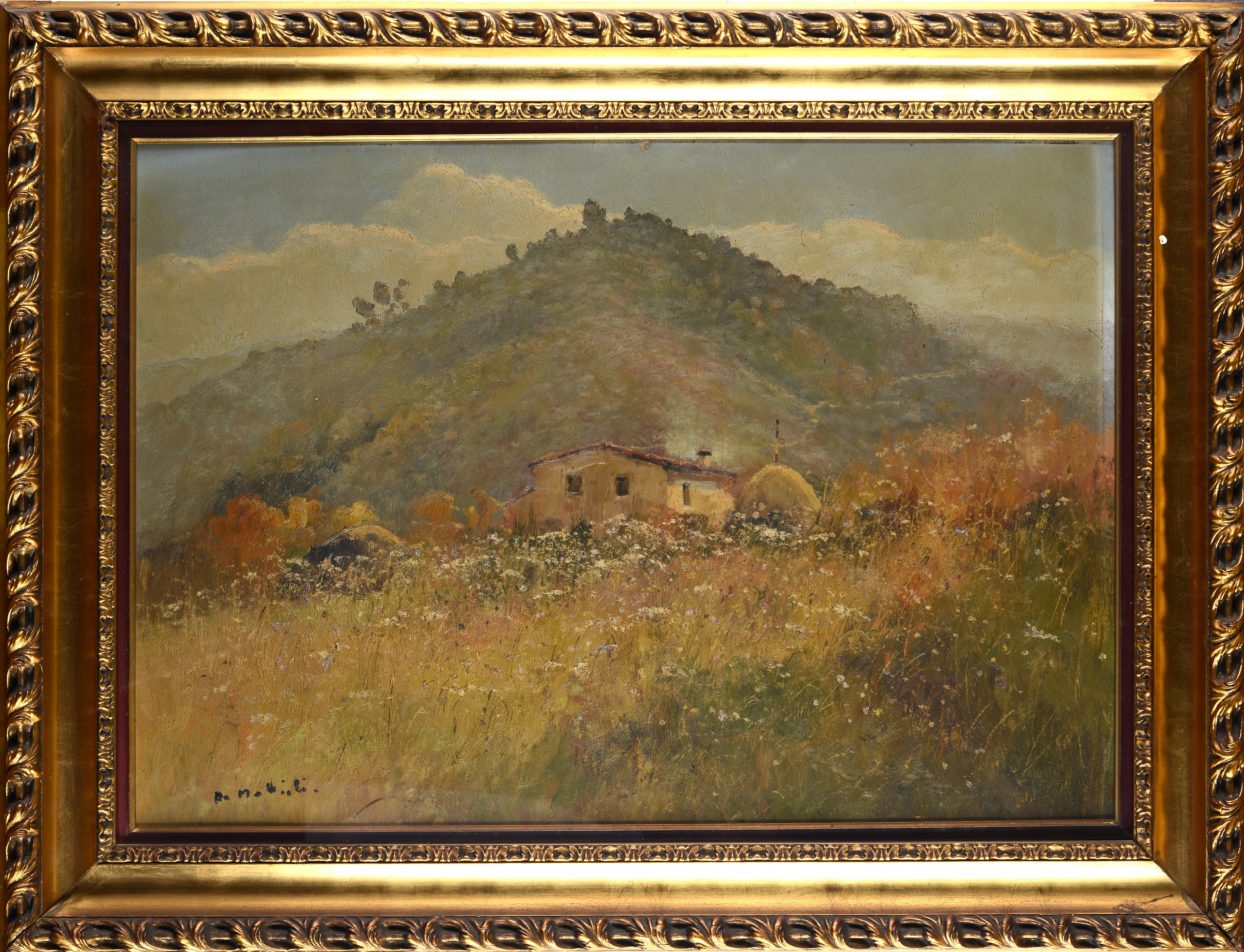 Armenio Mattioli - Campagna, olio su tavola