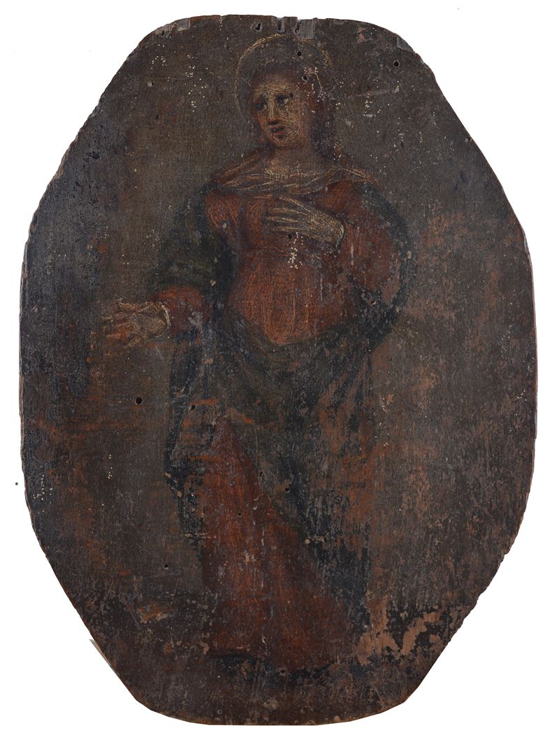 Anonimo, XVIII Sec. - Anonimo, Madonna, olio su tavola