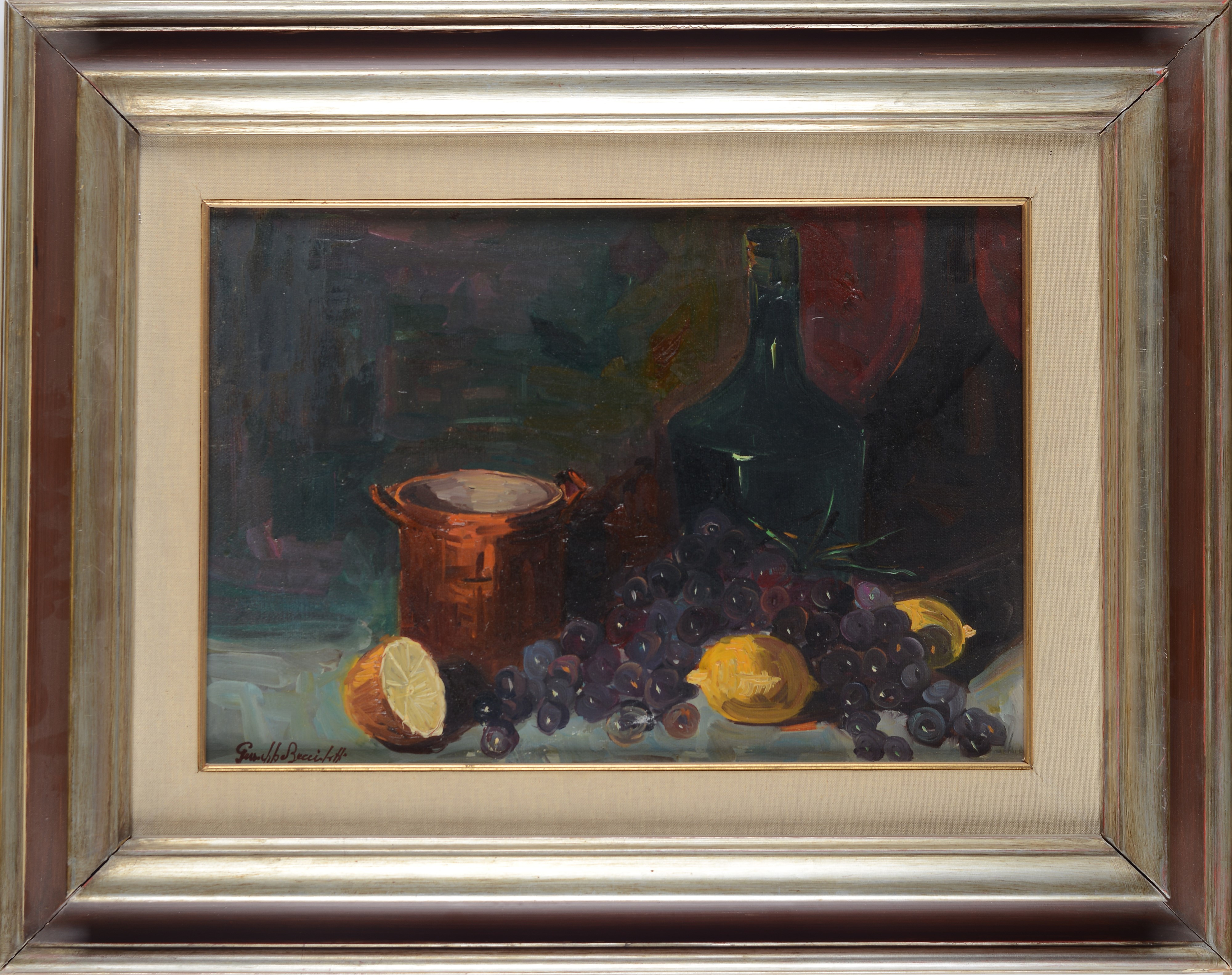Giuseppe Becciolotti - Natura morta, olio su tela (1974)