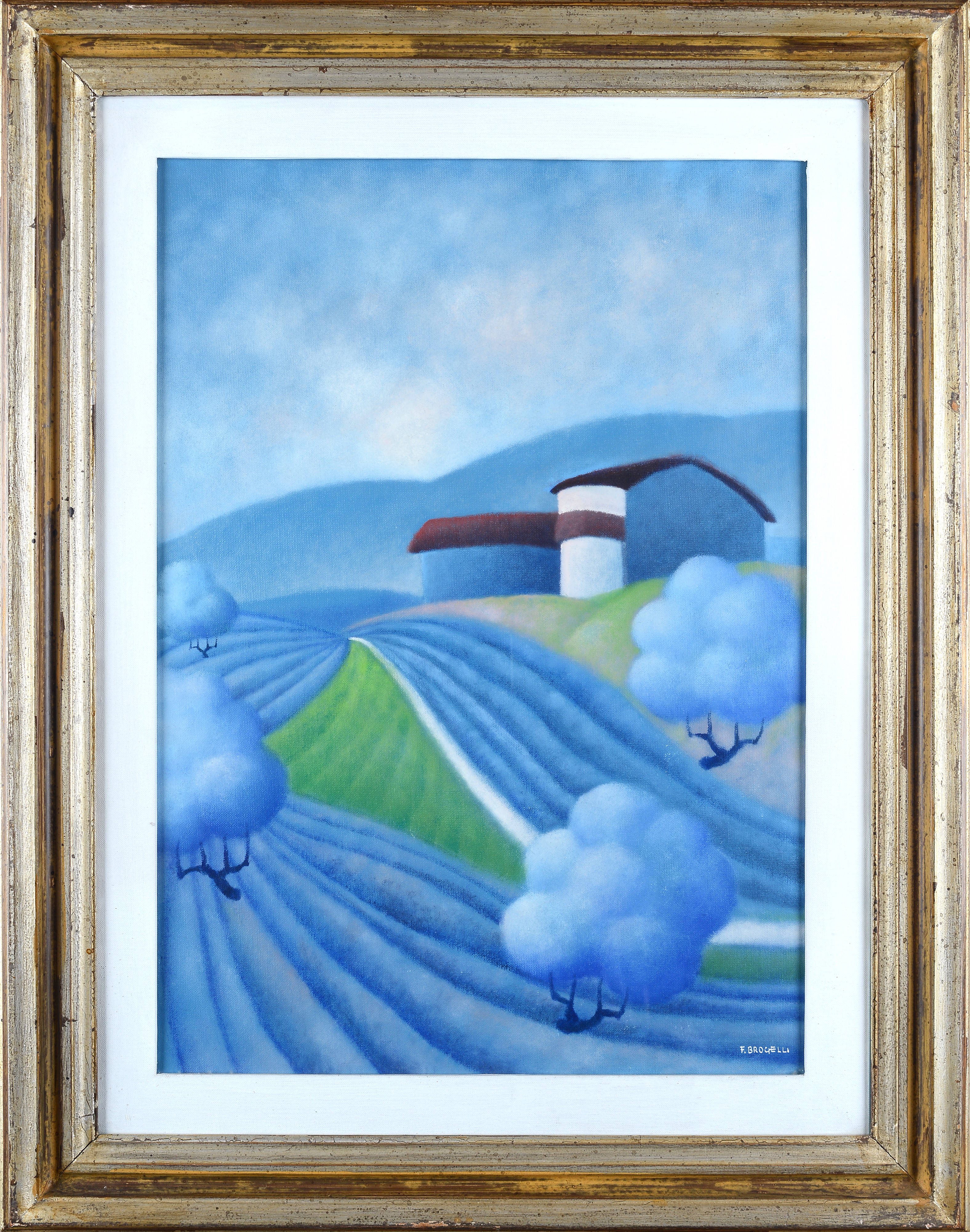 Franco Brogelli - Mattino in Toscana, olio su tela (1977)
