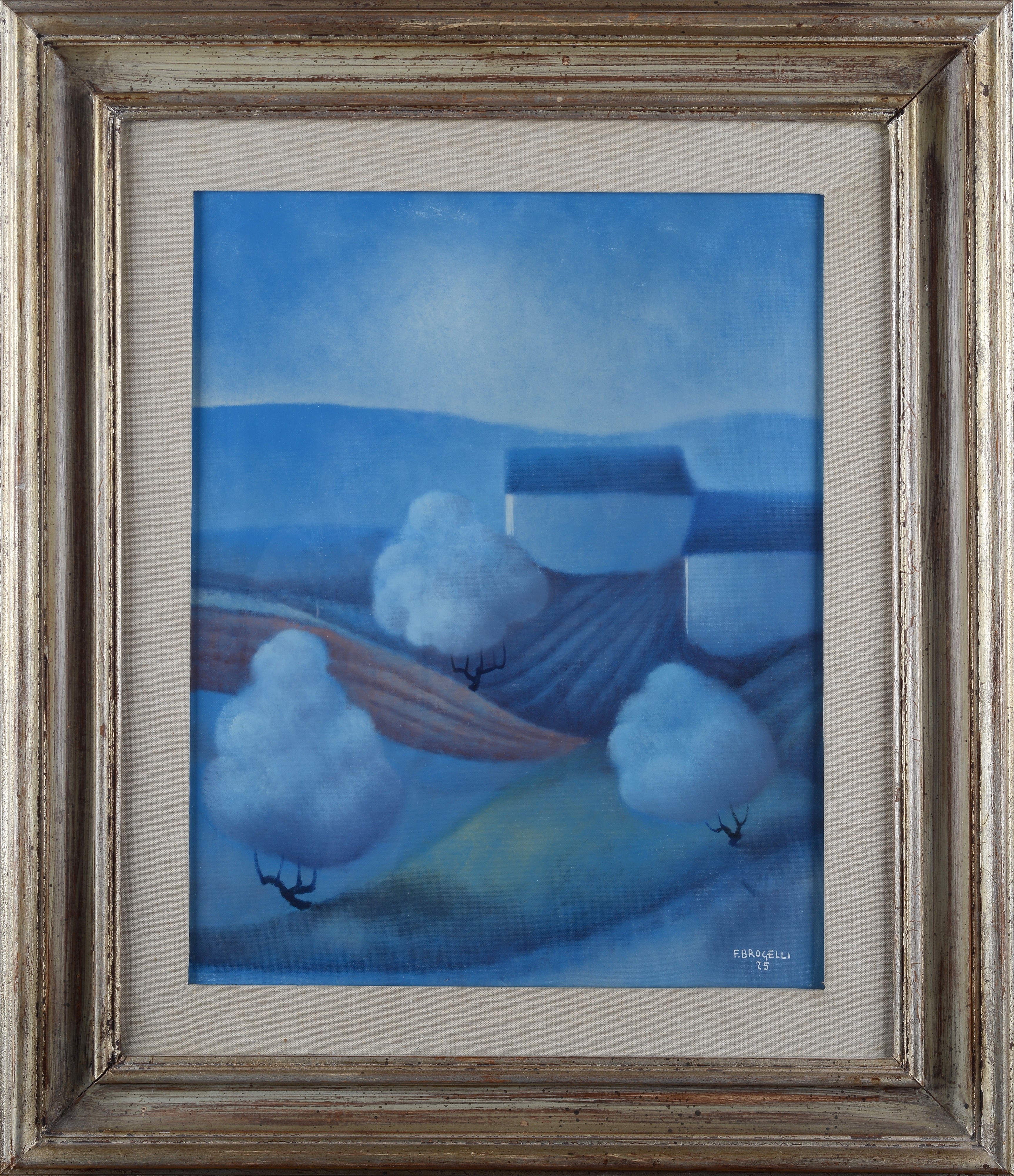 Franco Brogelli - Paesaggio toscano, olio su tela