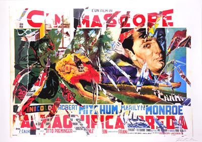 La Magnifica Preda, multiplo decollage con strappi di manifesto