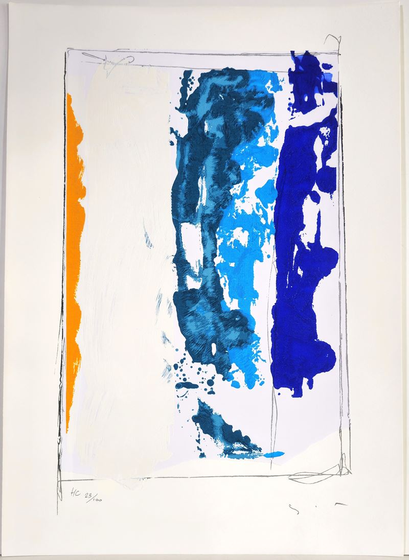 Mario Schifano - Senza titolo, serigrafia materica
