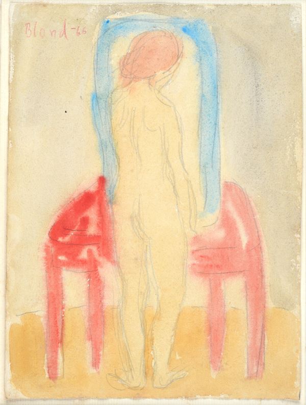 Attr. a Maurice Blond - Nudo di spalle 