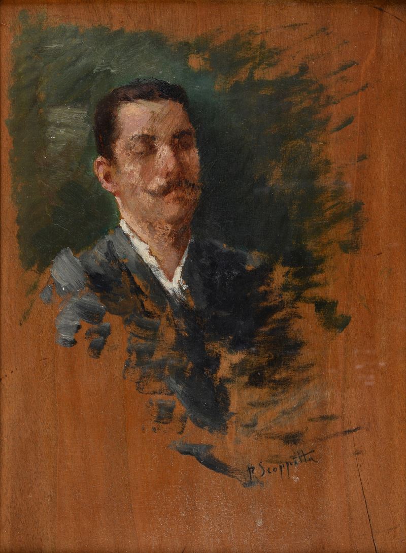 Pietro Scoppetta - Autoritratto (?), olio su tavola