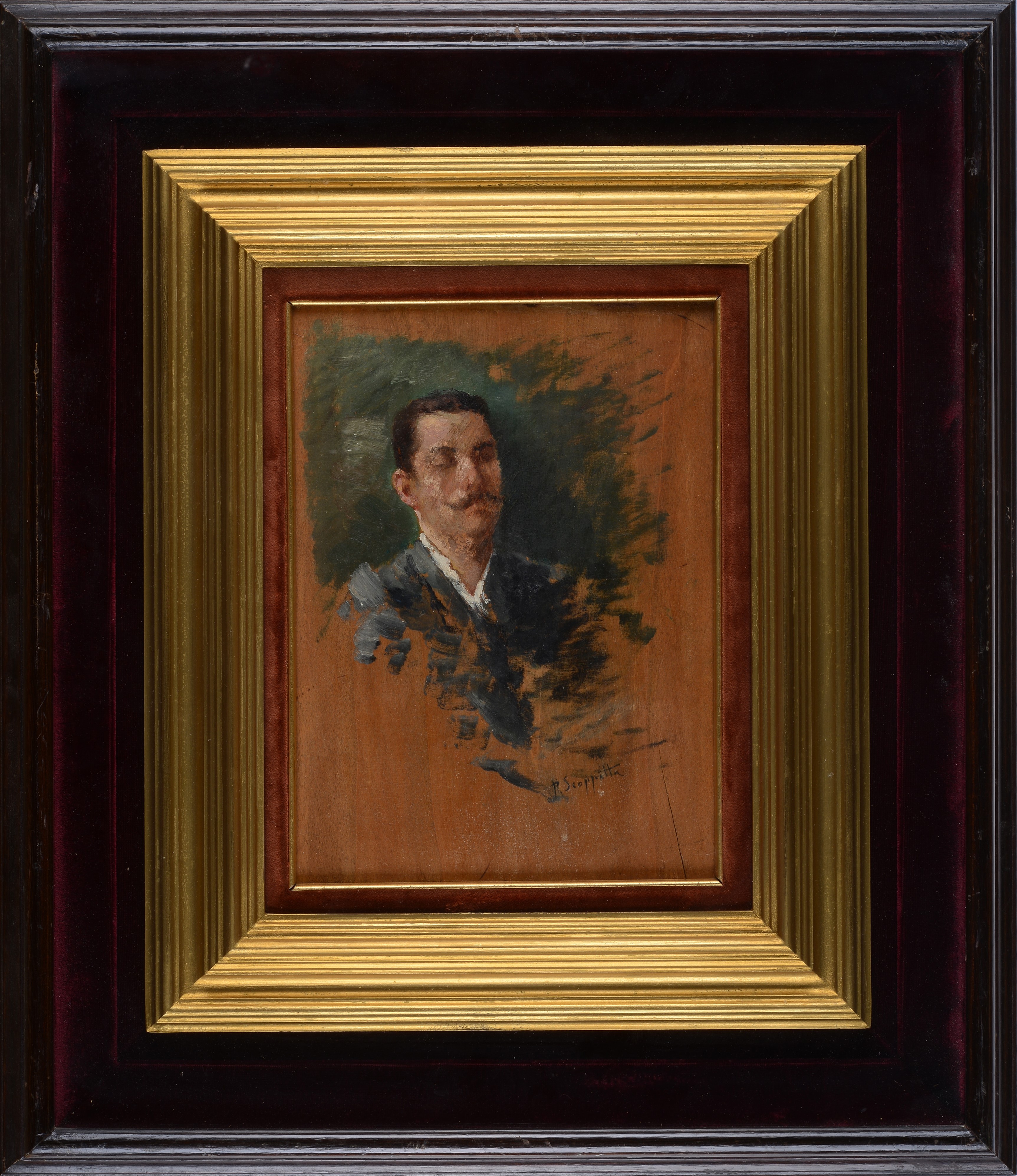 Pietro Scoppetta - Autoritratto (?), olio su tavola