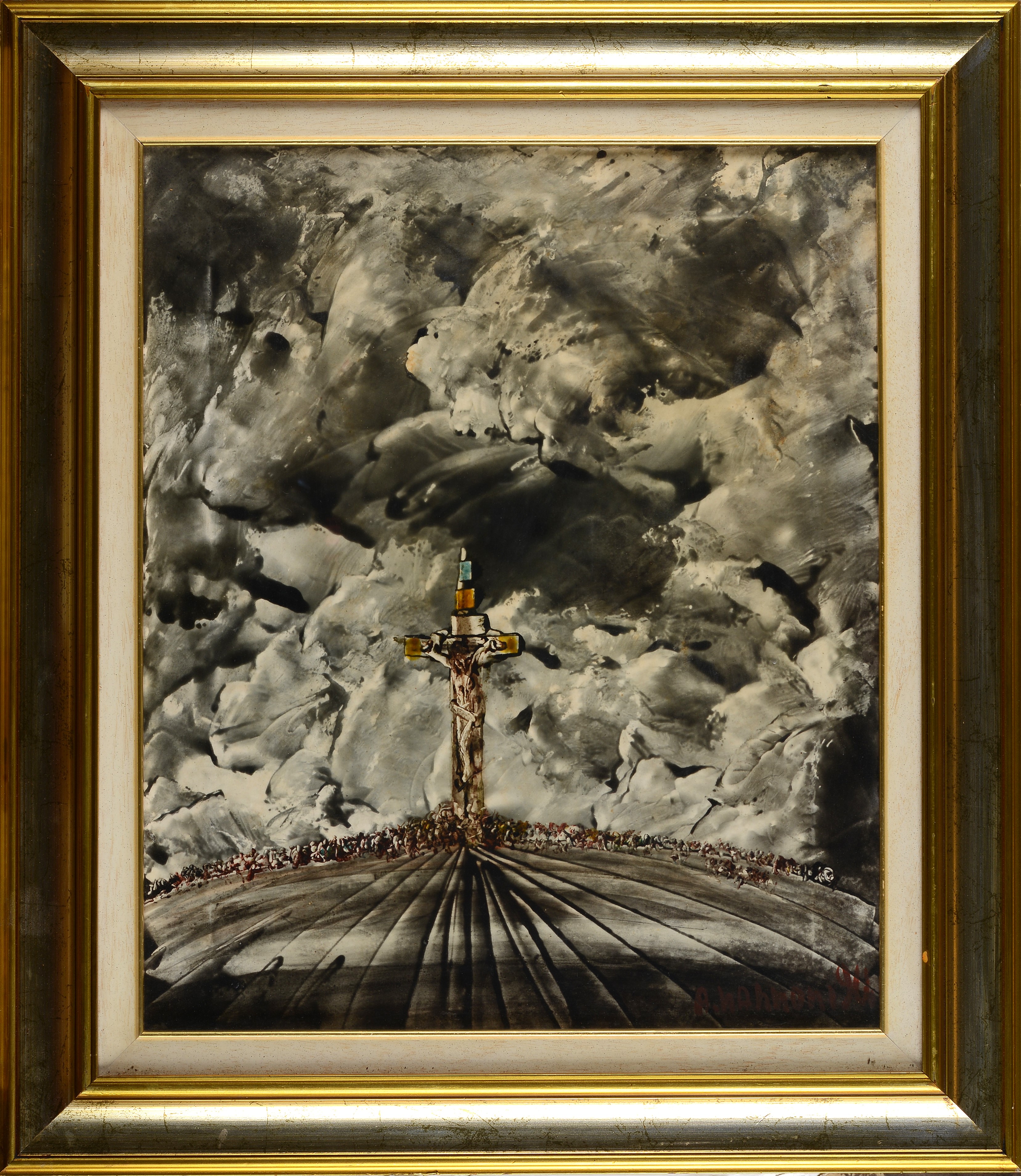 Alfredo Nannoni - Crocifissione, olio su tela (1990)