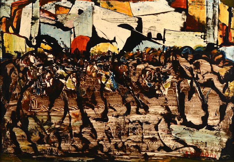 Alfredo Nannoni - Senza titolo, olio su tela
