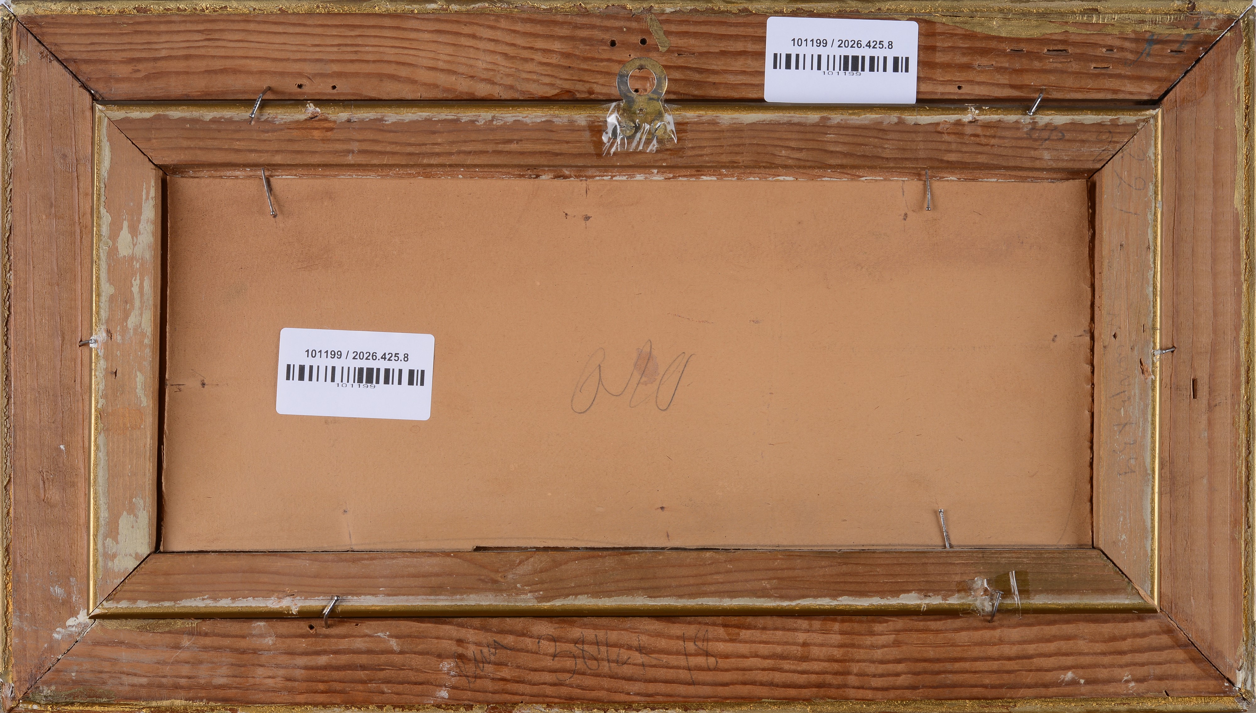 Attr. a Ruggero Panerai - Campagna con contadina, olio su tela riportata su cartone
