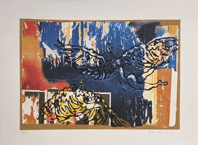 L’Angelo Cattivo (serigrafia polimaterica su carta, es. n. 99/100)