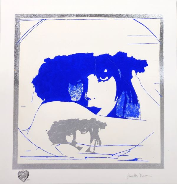 Giosetta Fioroni - Doppio Liberty Blue e argento
