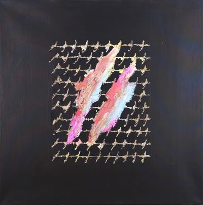 Colors - Scrittura, acrilico su tela (2007), 50x50 cm