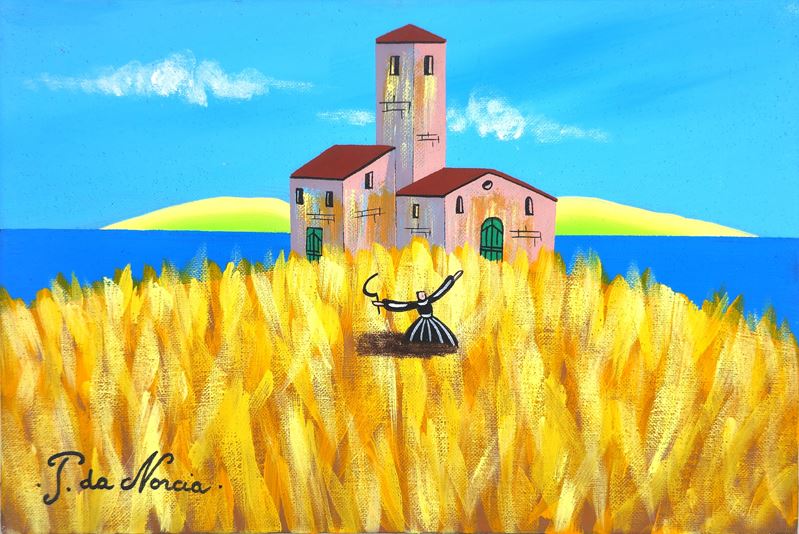Paolo da Norcia - Senza Titolo (olio su cartone telato)