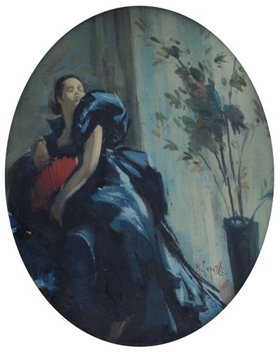Donna con ventaglio