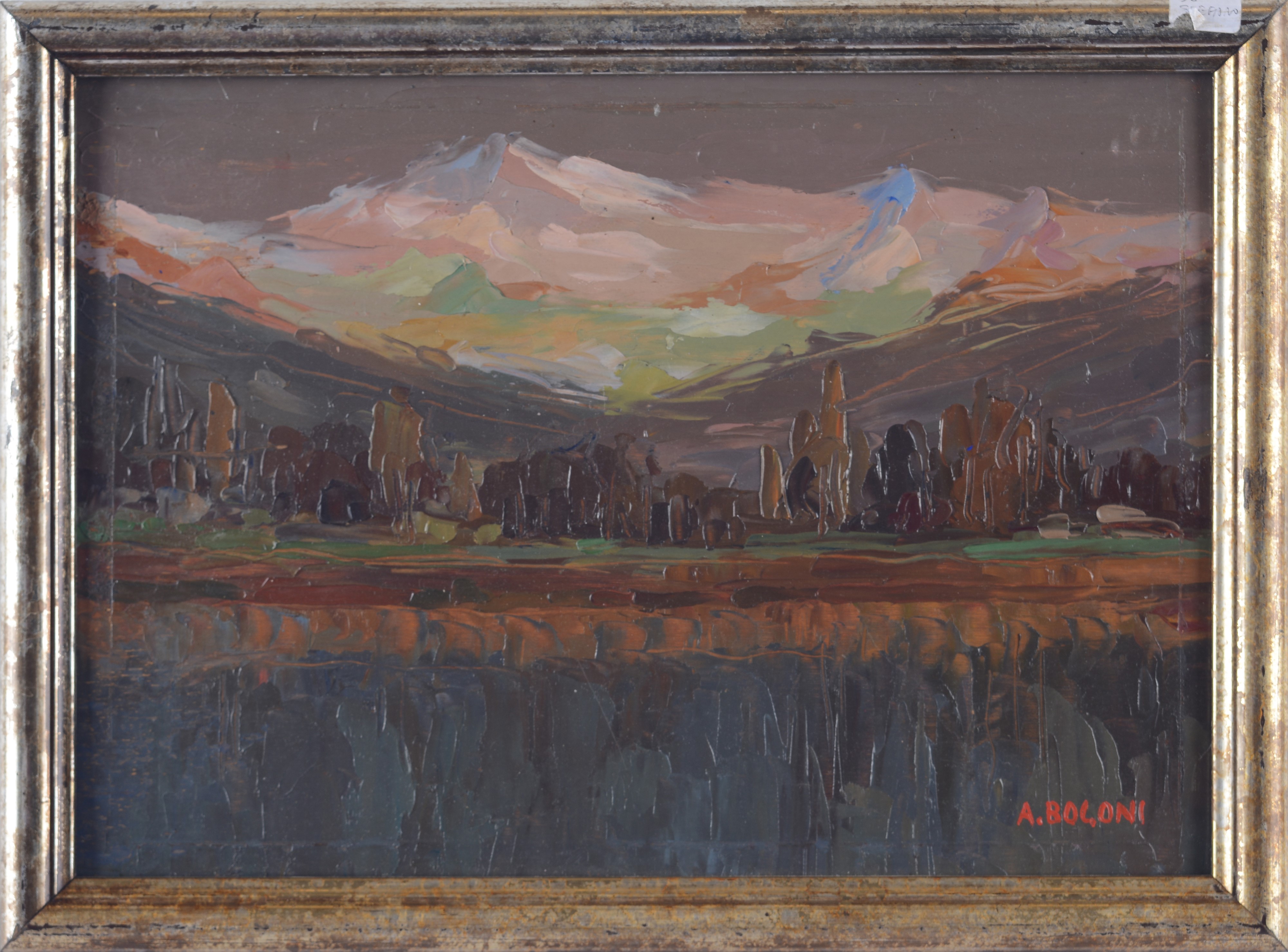 Adriano Bogoni - Lago di Garda, olio su legno