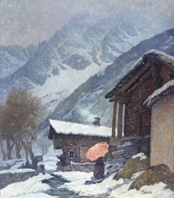 Anonimo, XX sec. - Paesaggio montano