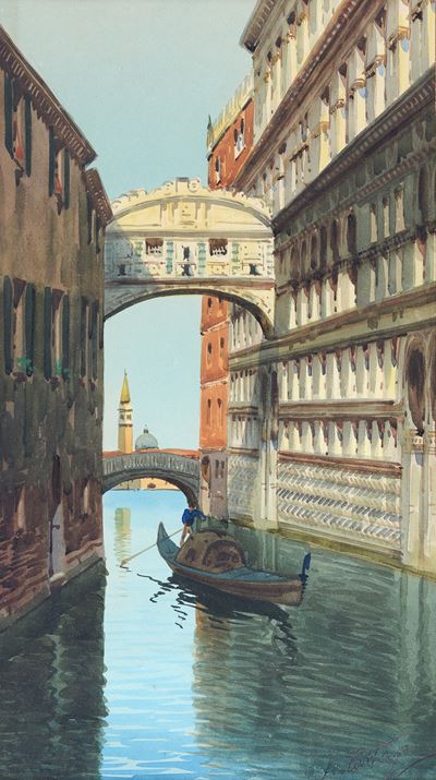 Anonimo del XIX secolo, Ponte dei Sospiri a Venezia