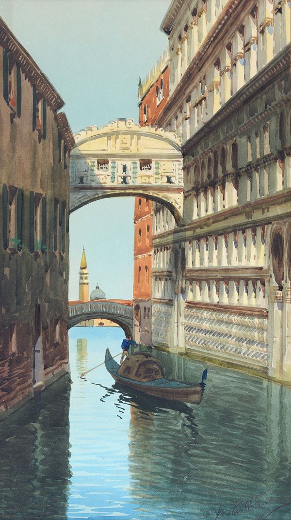 Anonimo, XIX sec. - Ponte dei Sospiri a Venezia