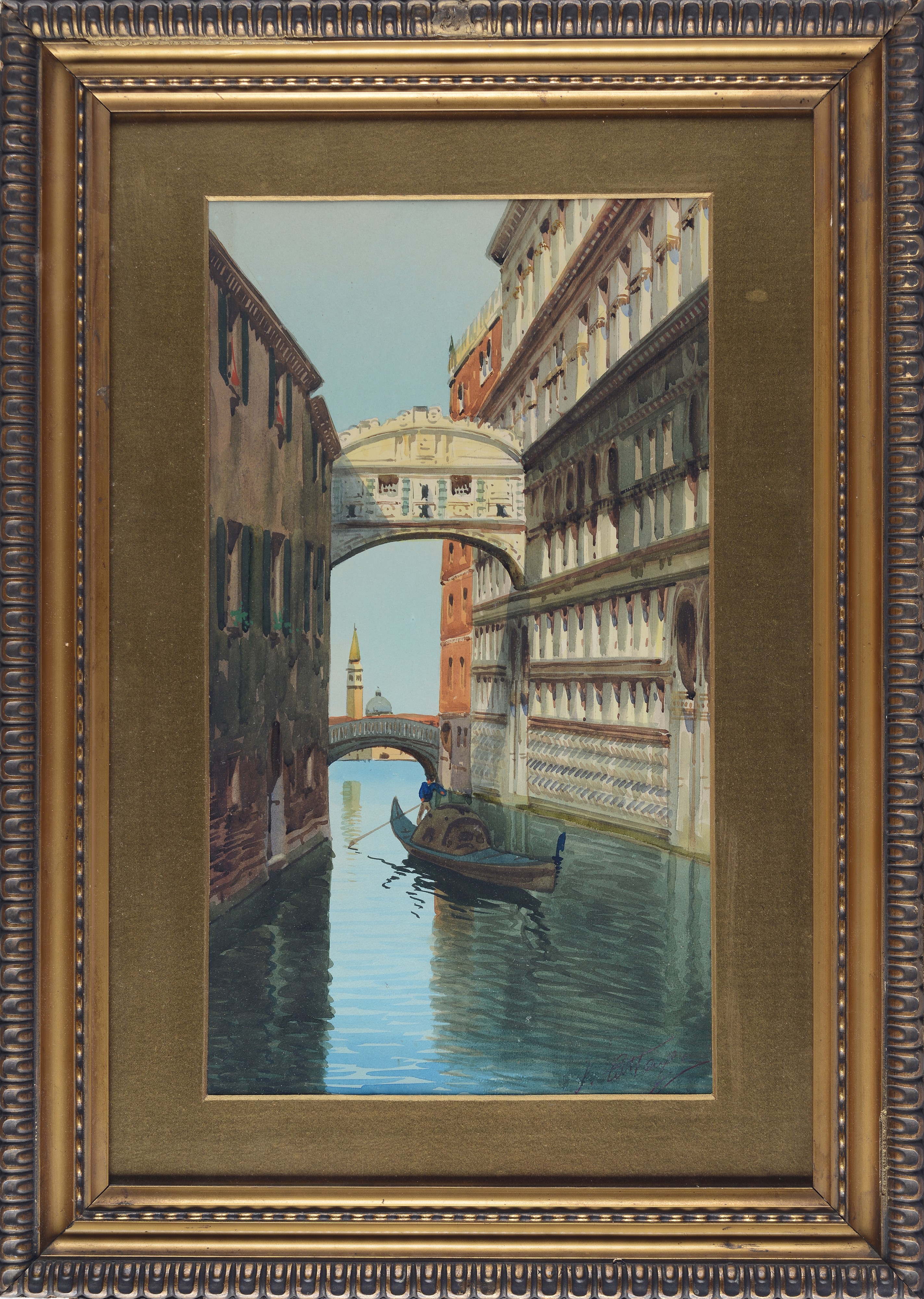 Anonimo, XIX Sec. - Anonimo del XIX secolo, Ponte dei Sospiri a Venezia