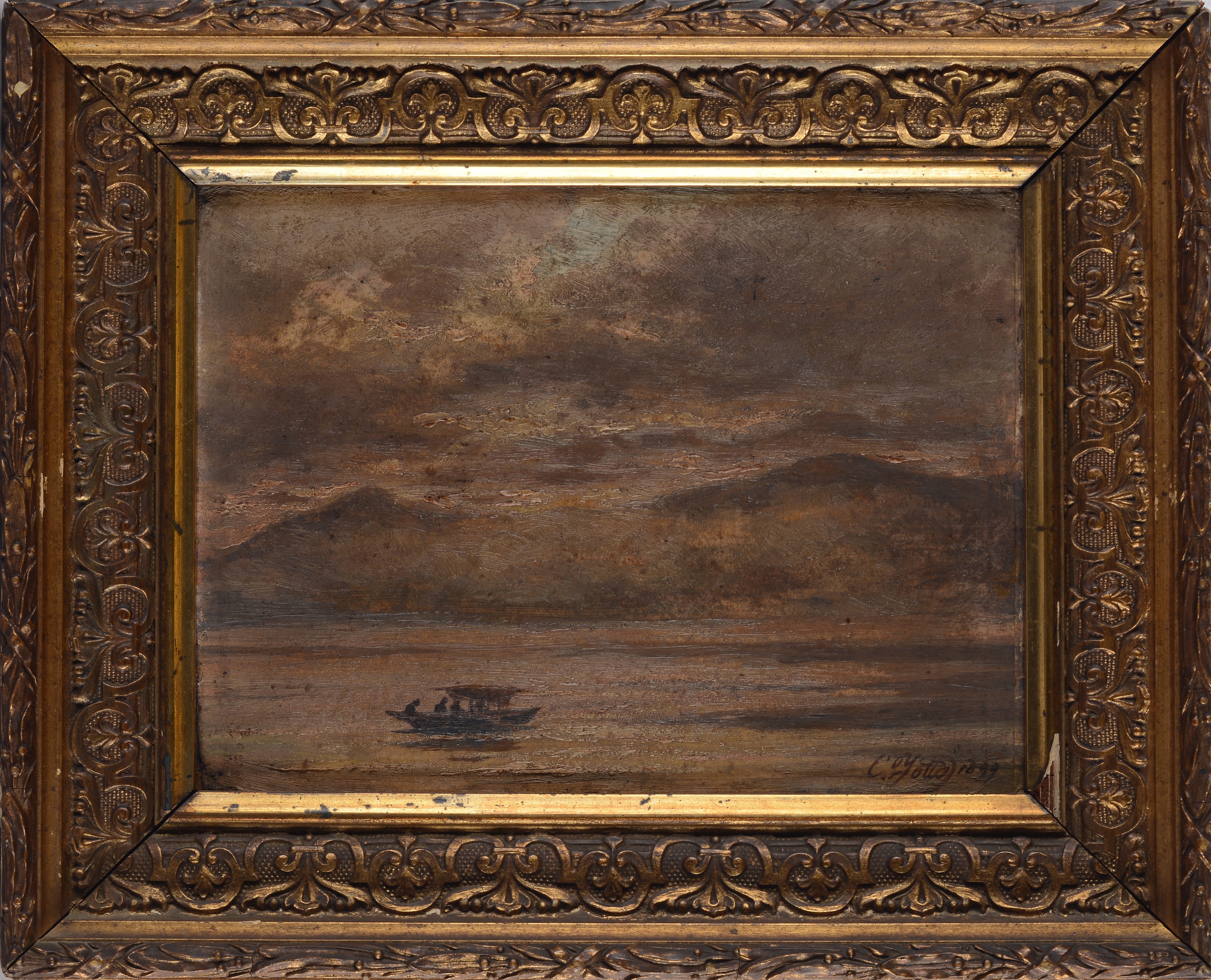 Carlo Jotti - Imbarcazione sul lago