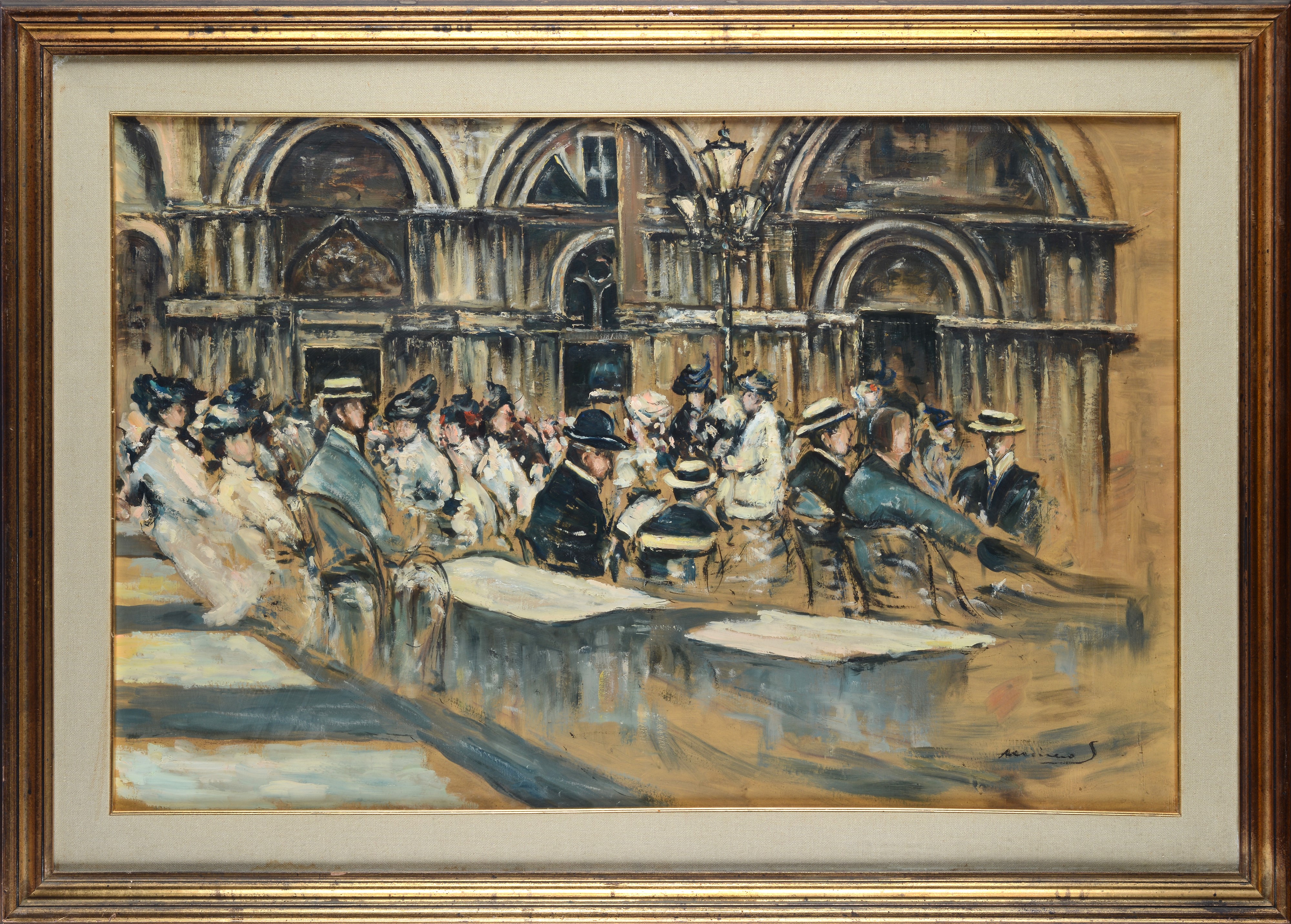 Anonimo, XX Sec. - Anonimo del XX secolo, Caffè in Piazza San Marco