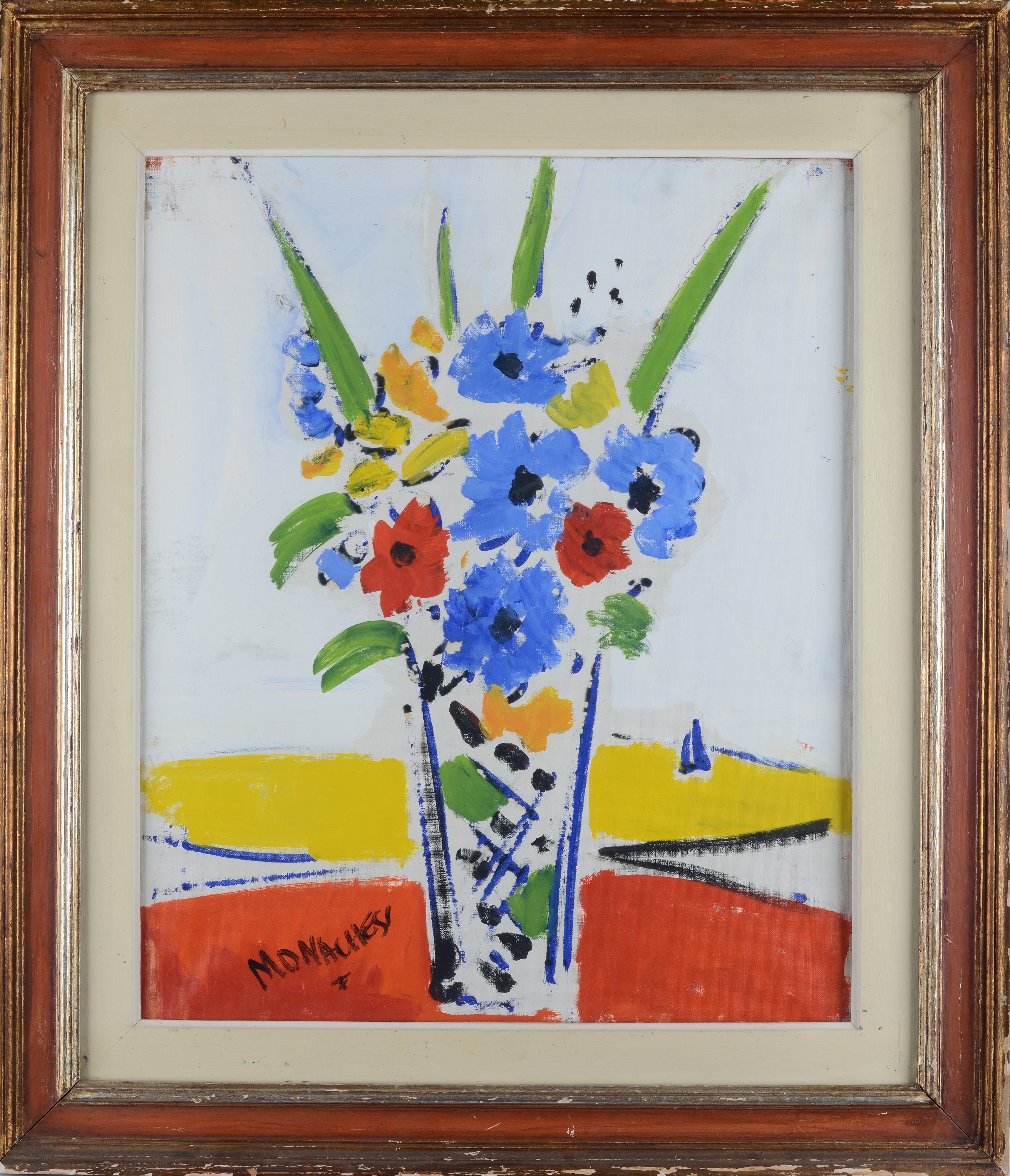 Sante Monachesi - Vaso di fiori (olio su tela)