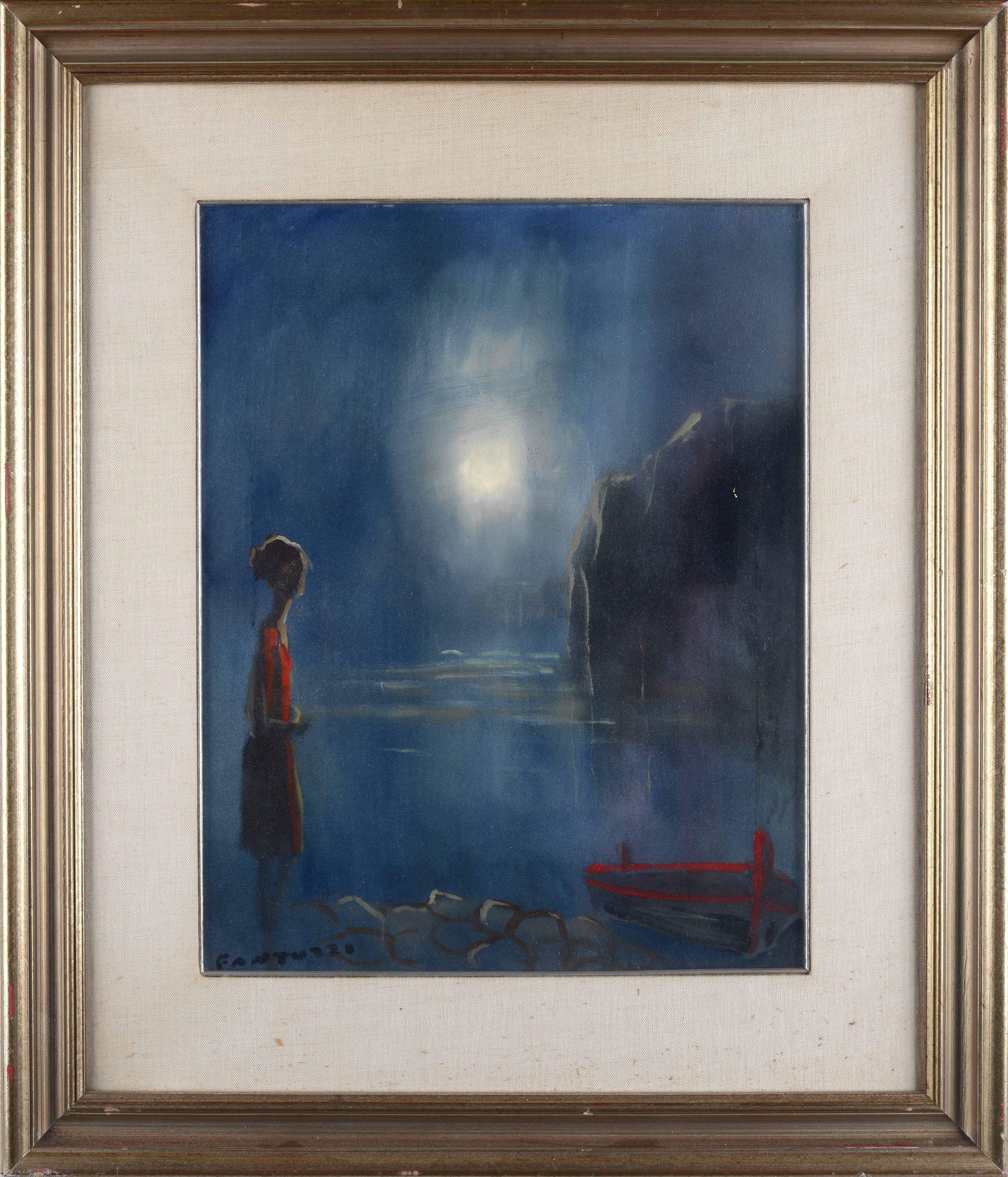 Eliano Fantuzzi - Notturno, olio su tela