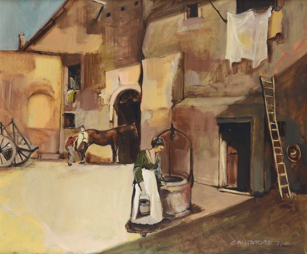 Giovanni Cantatore - Interno di fattoria