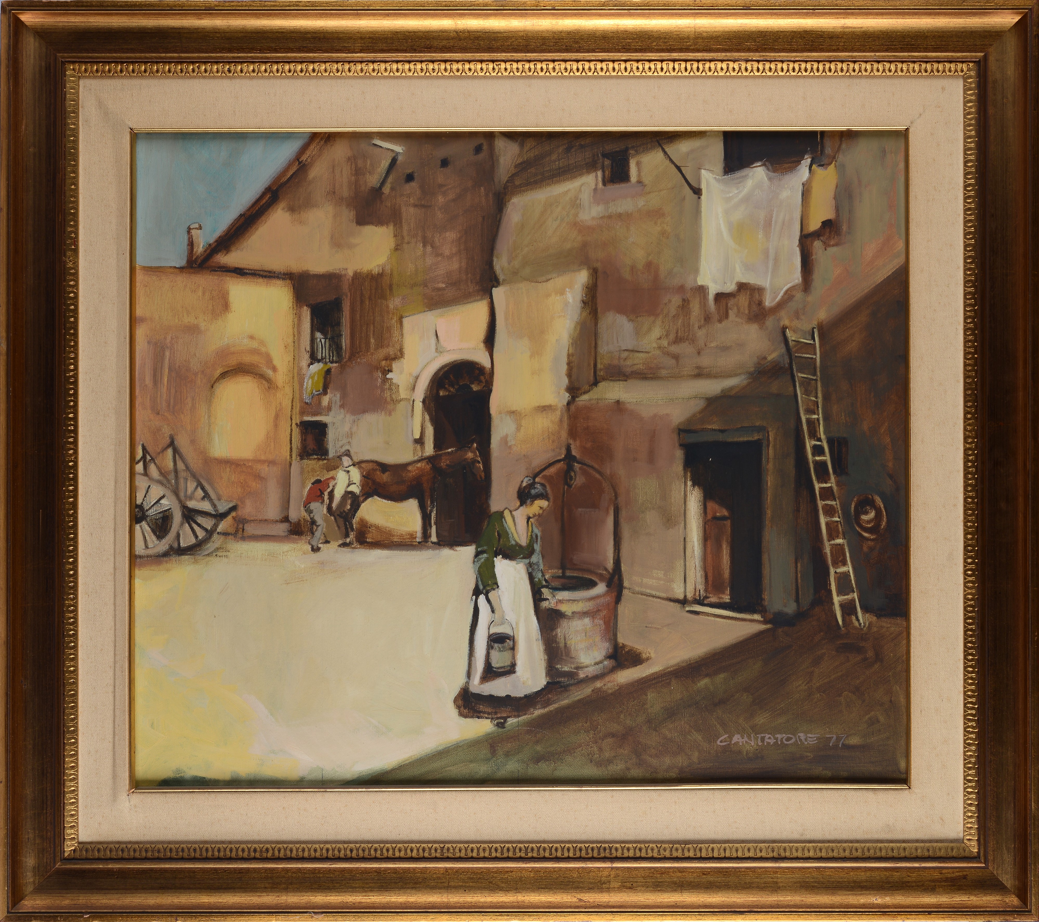 Giovanni Cantatore - Interno di fattoria
