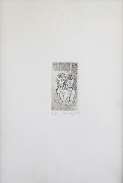 Anonimo XX secolo, Figure, acquaforte (1974)