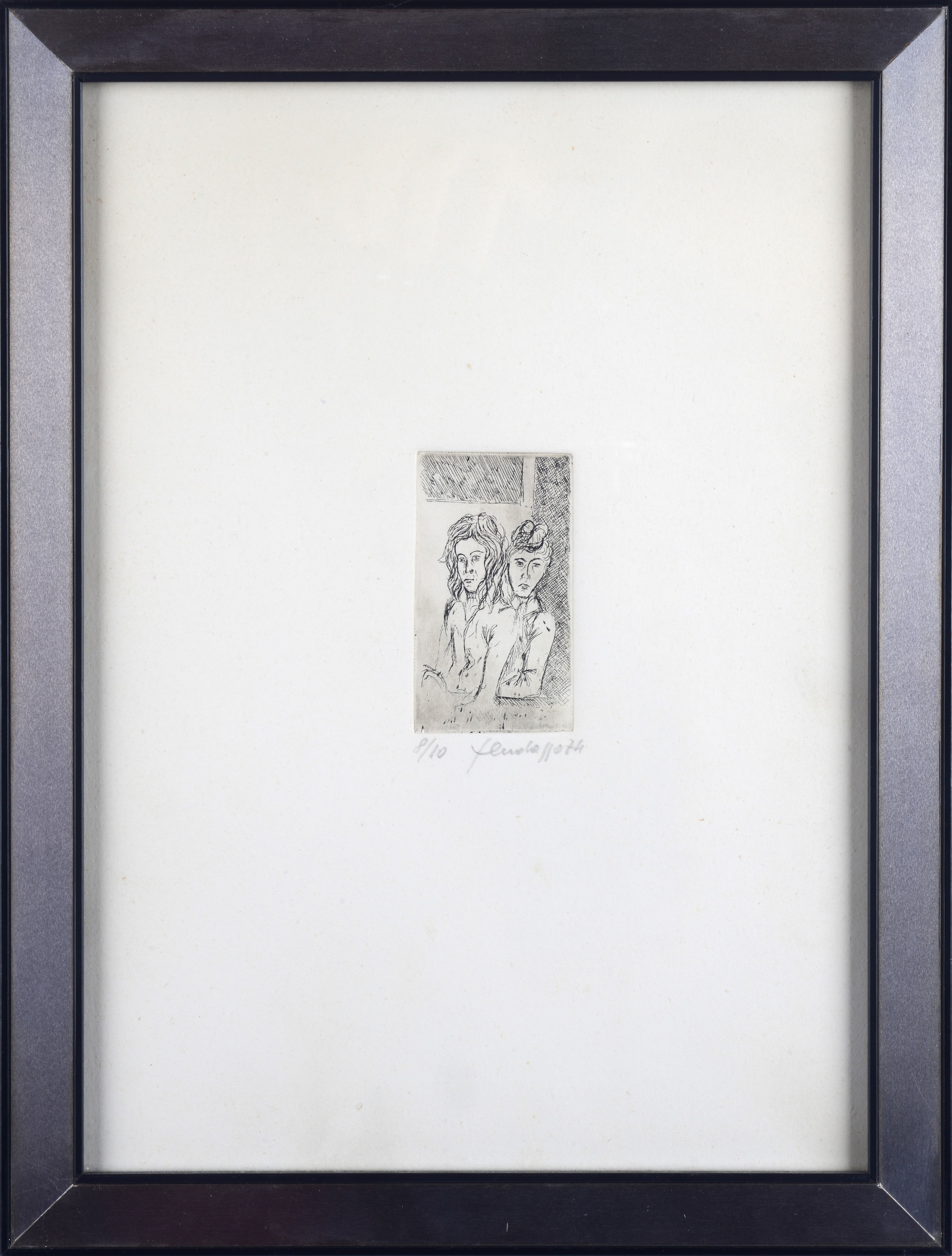 Anonimo, XX Sec. - Anonimo XX secolo, Figure, acquaforte (1974)