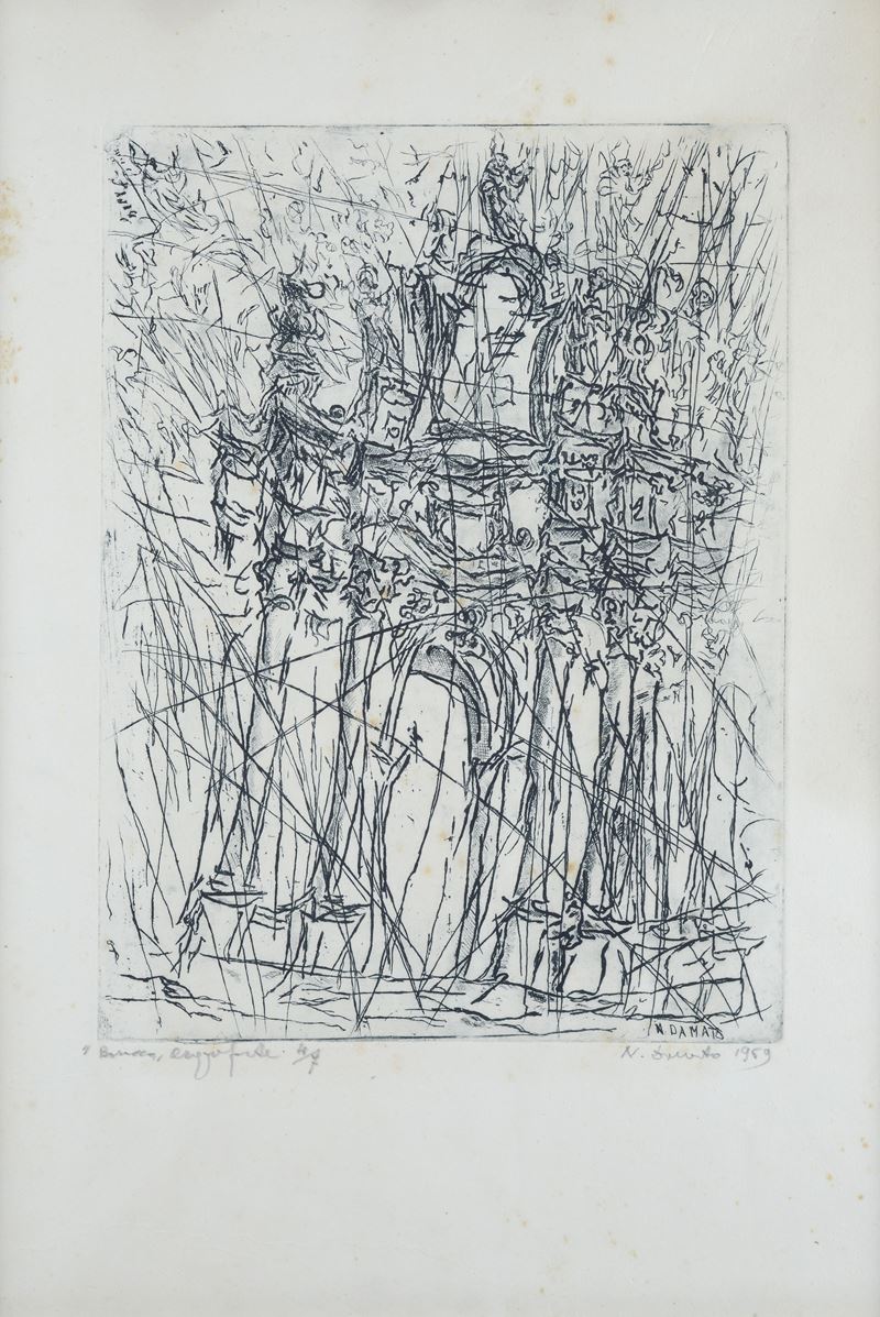 Anonimo, XX Sec. - Anonimo (XX secolo), Figure, acquaforte