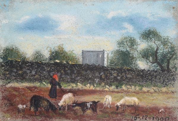 Michele Palumbo - Paesaggio con gregge