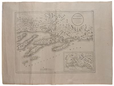 Oestlicher Theil von Dalmatien, incisione su lastra (mm 485x650)