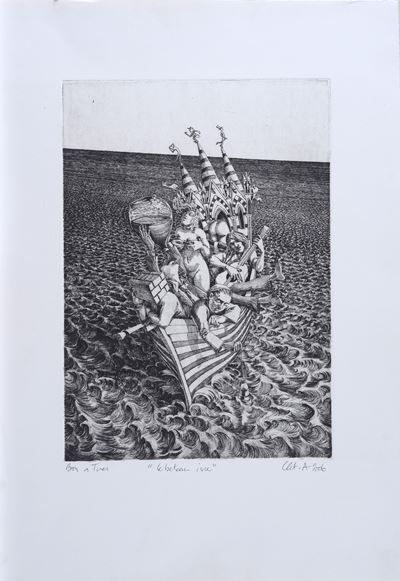 Le bateau ivre, litografia (bon à tirer), 2006