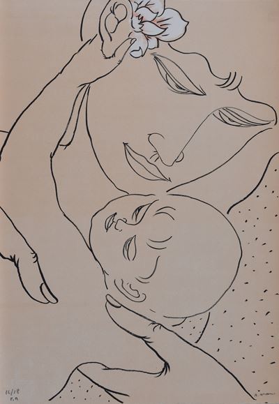 Maternità, litografia