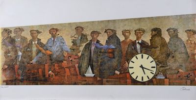 Affresco (litografia, firma in basso a destra, tiratura indicata)