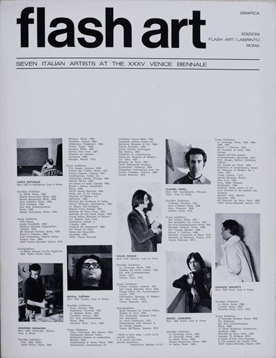 Cartella di 7 opere, Flash Art: Seven Italian Artist of the XXXV Venice Biennale, 1970